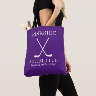 Rinkside Social Club: Weekends for Hockey Mum Mama Tote Bag