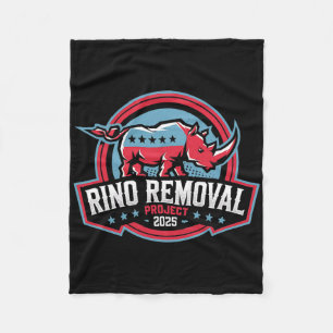 Rino Removal Project Rrp Funny Trump Conservative Fleece Blanket