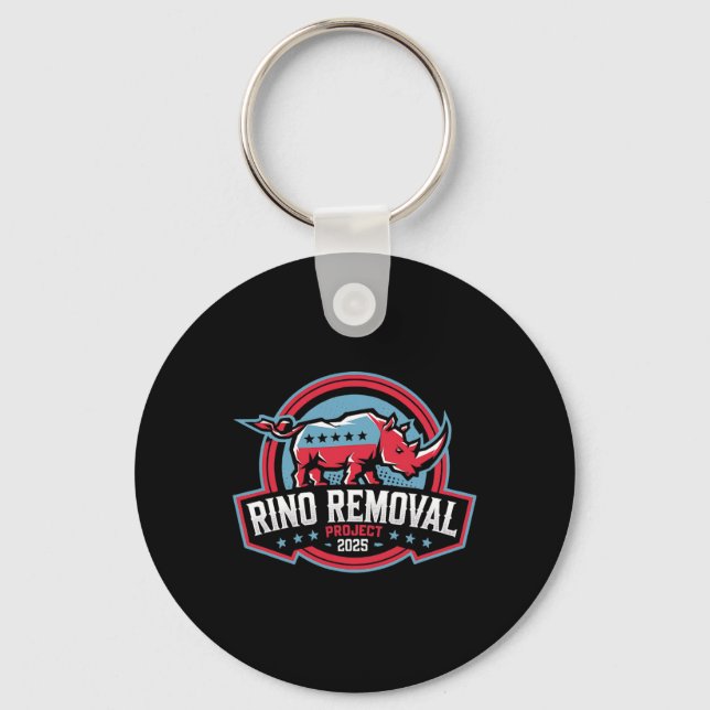 Rino Removal Project Rrp Funny Trump Conservative  Key Ring (Front)