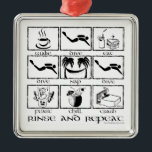 Rinse and Repeat Ornament<br><div class="desc">A divers day can be quite simple: Wake Dive Eat Dive Nap Dive Feast Chill and Crash. Simply follow instructions and "Rinse and Repeat".</div>