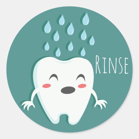 Rinse Dentist Glossy, Small, 1½ inch (sheet of 20) Classic Round Sticker