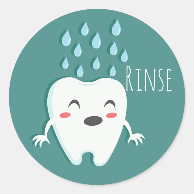 Rinse Dentist  (sheet of 20) Stickers (Front)