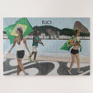 rio beach flags jigsaw puzzle