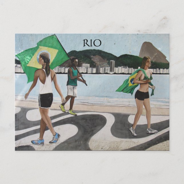 rio beach flags postcard (Front)