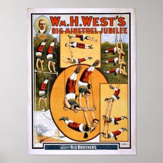 Rio Brothers Flying Trapeze Vintage Poster