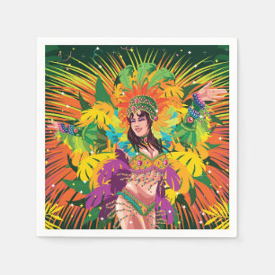 Rio Carnival Dancer Napkin