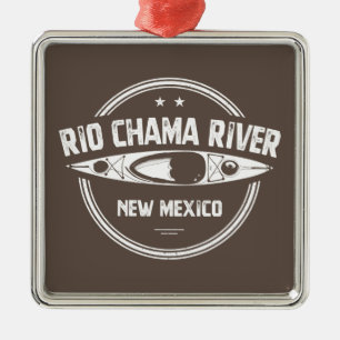 Rio Chama River New Mexico Kayaking Metal Tree Decoration