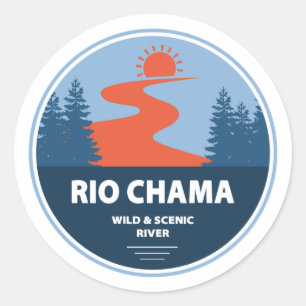 Rio Chama Wild and Scenic River New Mexico Classic Round Sticker