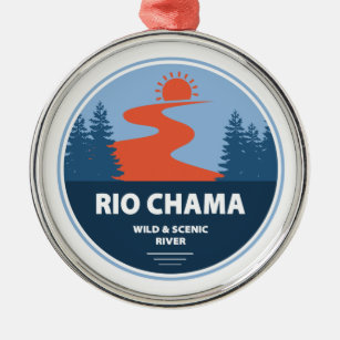 Rio Chama Wild and Scenic River New Mexico Metal Tree Decoration