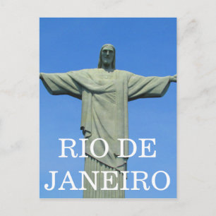 rio christ statue postcard