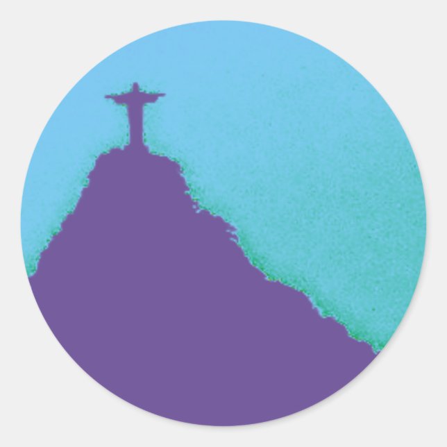 Rio Corcovado Cristo Classic Round Sticker (Front)