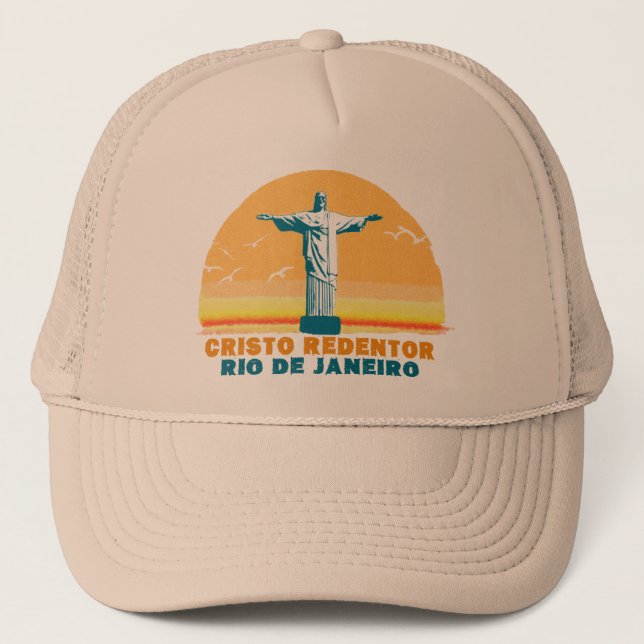 Rio - Corcovado - Jesus Christ the Redeemer Trucker Hat (Front)