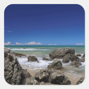 Rio Da Barra Beach Trancoso, Bahia State, Square Sticker
