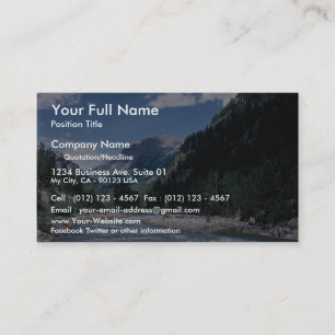 Rio de Animas in the San Juan Mountains, Colorado, Business Card