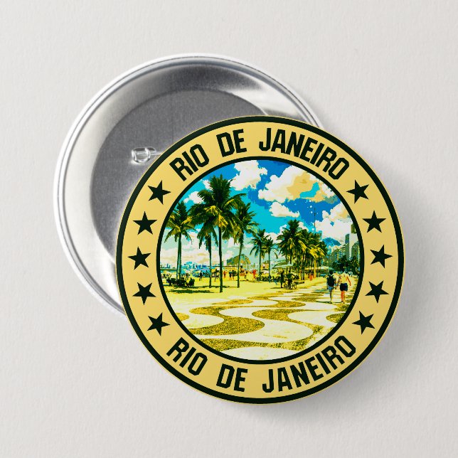 Rio de Janeiro                                     7.5 Cm Round Badge (Front & Back)