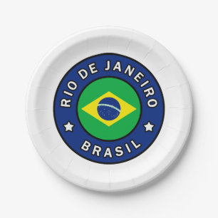 Rio de Janeiro Brasil Paper Plate