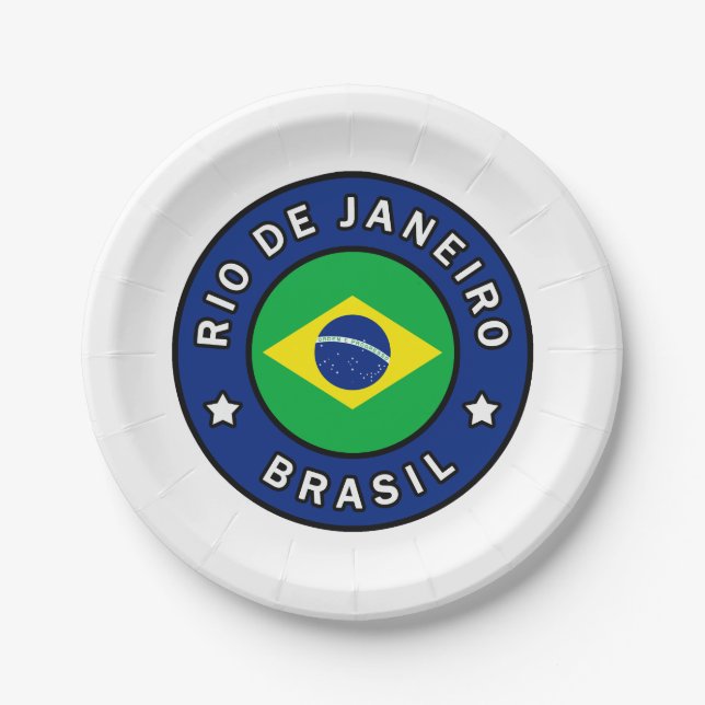 Rio de Janeiro Brasil Paper Plate (Front)