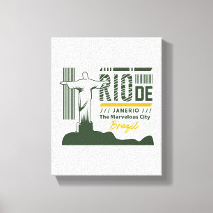 Rio de Janeiro Brazil Christ the Urban Design Canvas Print