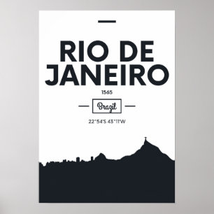 Rio de Janeiro, Brazil   City Coordinates Poster