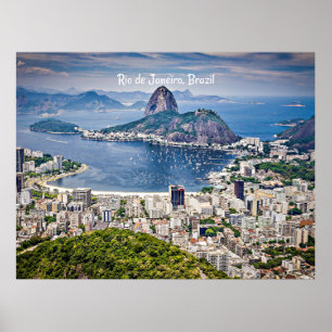 Rio de Janeiro, Brazil cityscape Poster
