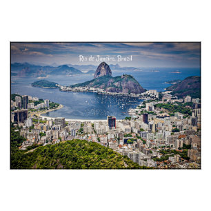 Rio de Janeiro, Brazil cityscape Poster