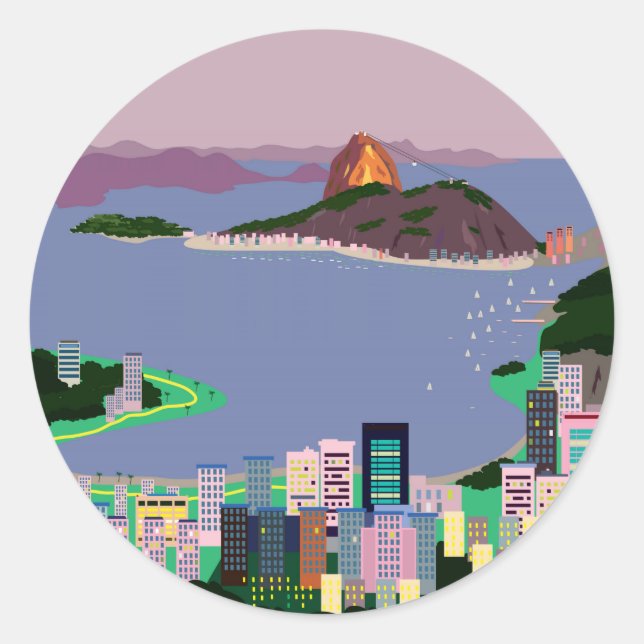 Rio de Janeiro -BRAZIL Classic Round Sticker (Front)