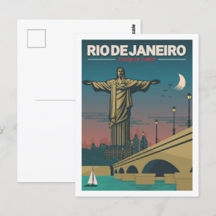 Rio de Janeiro Brazil Damascus Famous Travel Place Postcard