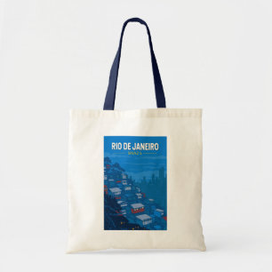 Rio De Janeiro Brazil Favela Travel Art Vintage Tote Bag