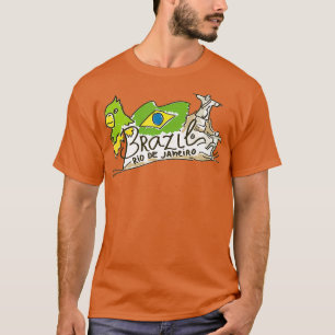 Rio De Janeiro Brazil Flag Christ the Redeemer T-Shirt