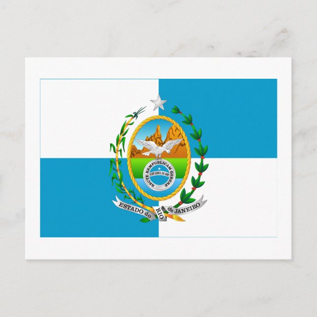Rio de Janeiro, Brazil Flag Postcard (Front)