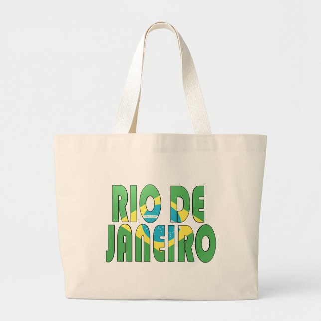 Rio de Janeiro, Brazil Large Tote Bag (Front)