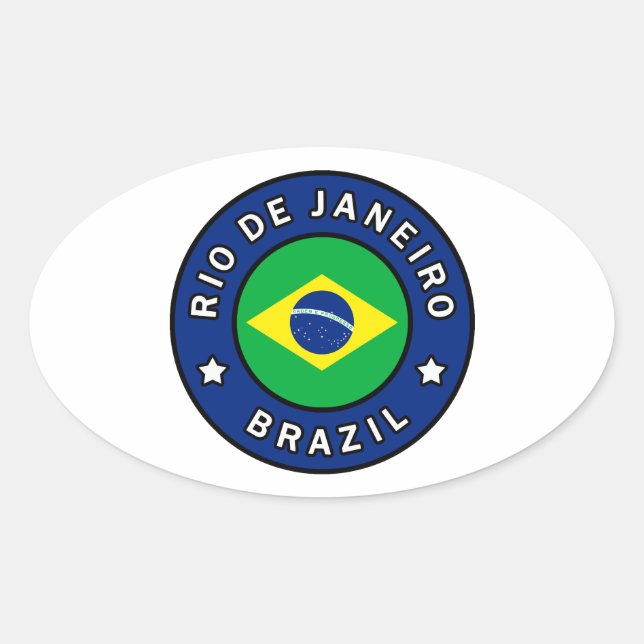 Rio de Janeiro Brazil Oval Sticker (Front)