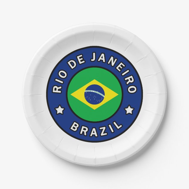 Rio de Janeiro Brazil Paper Plate (Front)