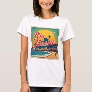 Rio De Janeiro Brazil Retro  Vintage Travel T-Shir T-Shirt