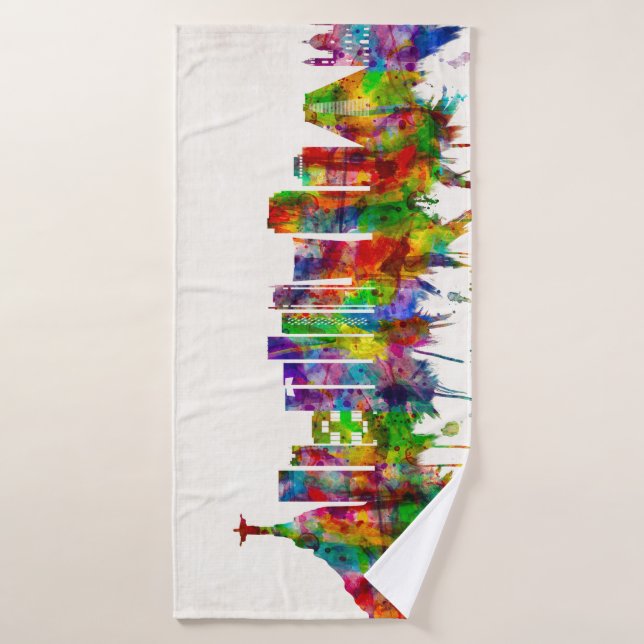 Rio de Janeiro Brazil Skyline Bath Towel (Bath Towel)
