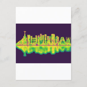 Rio de Janeiro Brazil Skyline Holiday Postcard