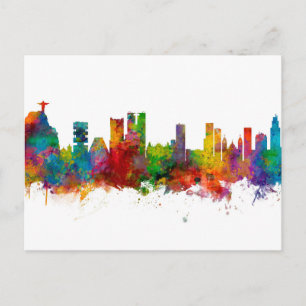 Rio de Janeiro Brazil Skyline Postcard