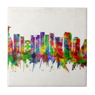Rio de Janeiro Brazil Skyline Tile