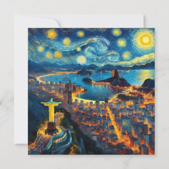 Rio De Janeiro Brazil Starry Night (Front)
