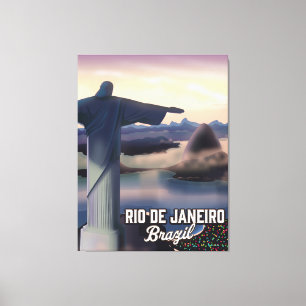 Rio De Janeiro Brazil trave poster. Canvas Print