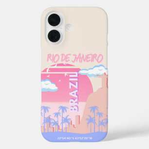 Rio de Janeiro Brazil Travel Art iPhone 16 Case