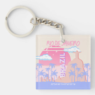 Rio de Janeiro Brazil Travel Art Key Ring