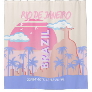 Rio de Janeiro Brazil Travel Art Shower Curtain