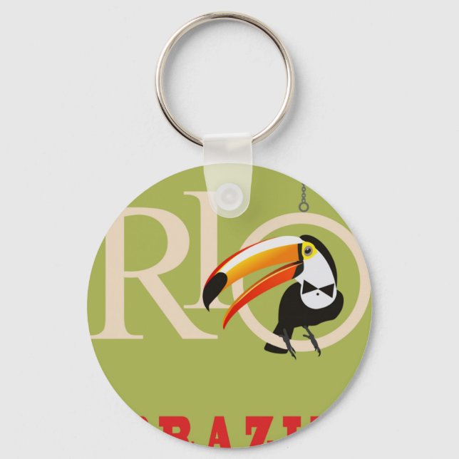 Rio De Janeiro Brazil Travel Key Ring (Front)