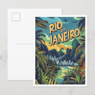 Rio de Janeiro Brazil Travel Postcard