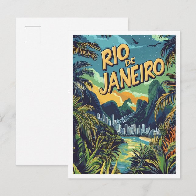 Rio de Janeiro Brazil Travel Postcard (Front/Back)