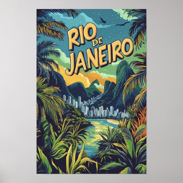 Rio de Janeiro Brazil Travel Poster (Front)
