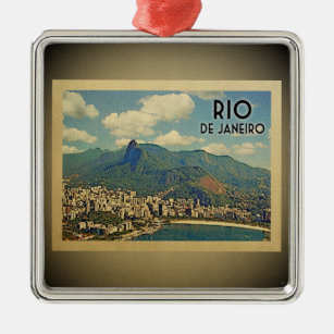 Rio De Janeiro Brazil Vintage Travel Ornament