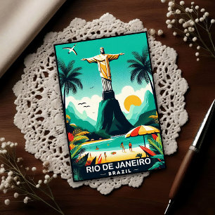 Rio de Janeiro Brazil Vintage Travel Postcard