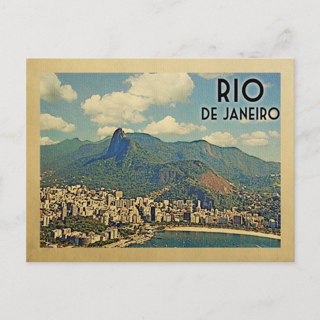 Rio De Janeiro Brazil Vintage Travel Postcard (Front)